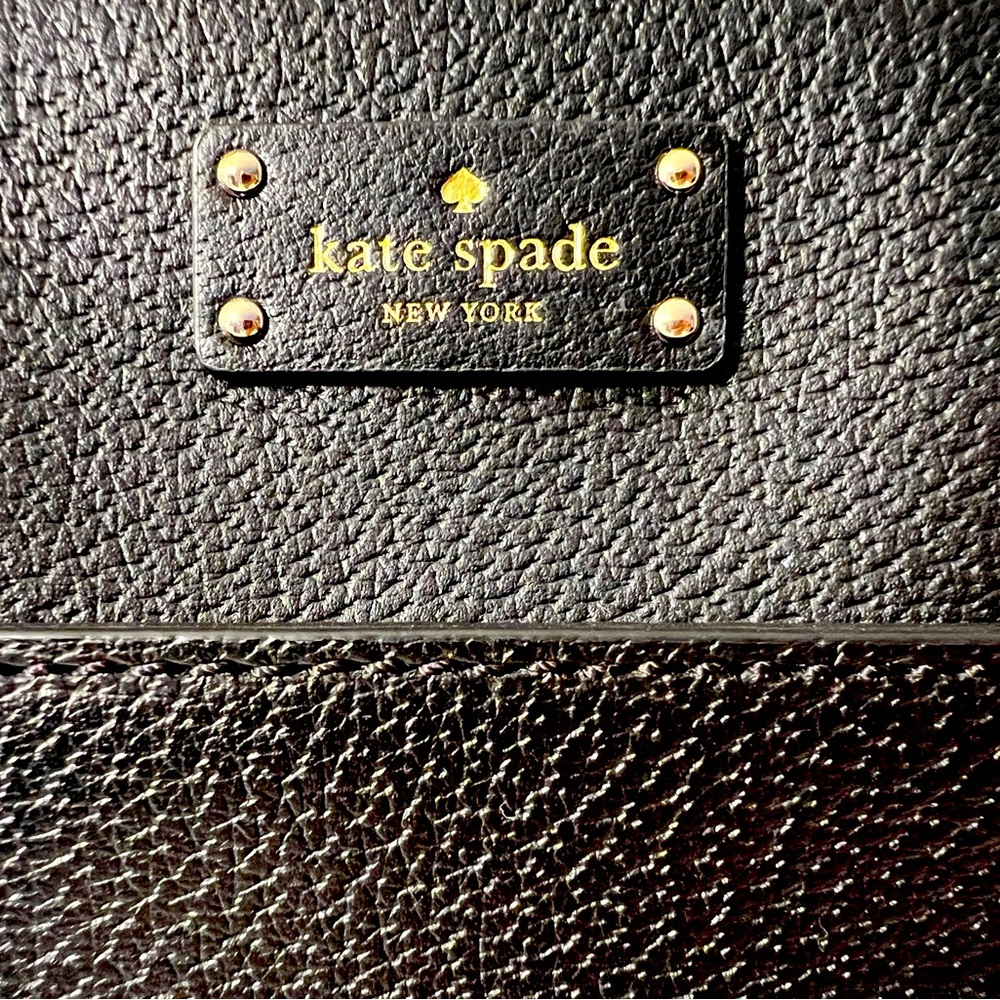 Kate Spade ♠️ Black Leather Crossbody Bag - Picture 3 of 12